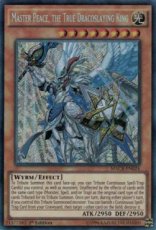 (Front NM - Back EX) Master Peace, the True Dracoslaying King - MACR-EN024 - Secret Rare - 1st Edition