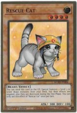 Rescue Cat(alternate art) : MGED-EN006 - Premium Gold Rare 1st Edition